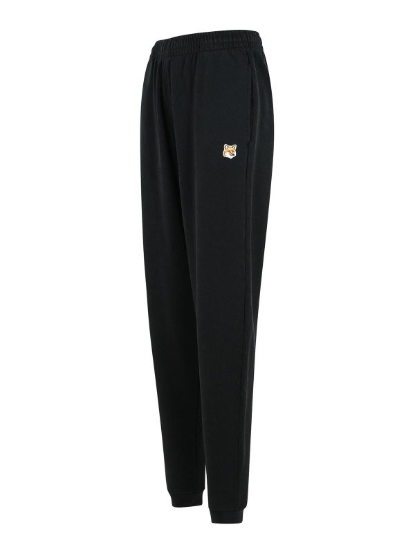 The Best Shops MAISON KITSUNÉ: pantaloni sport - Pantaloni di cotone nero jogger