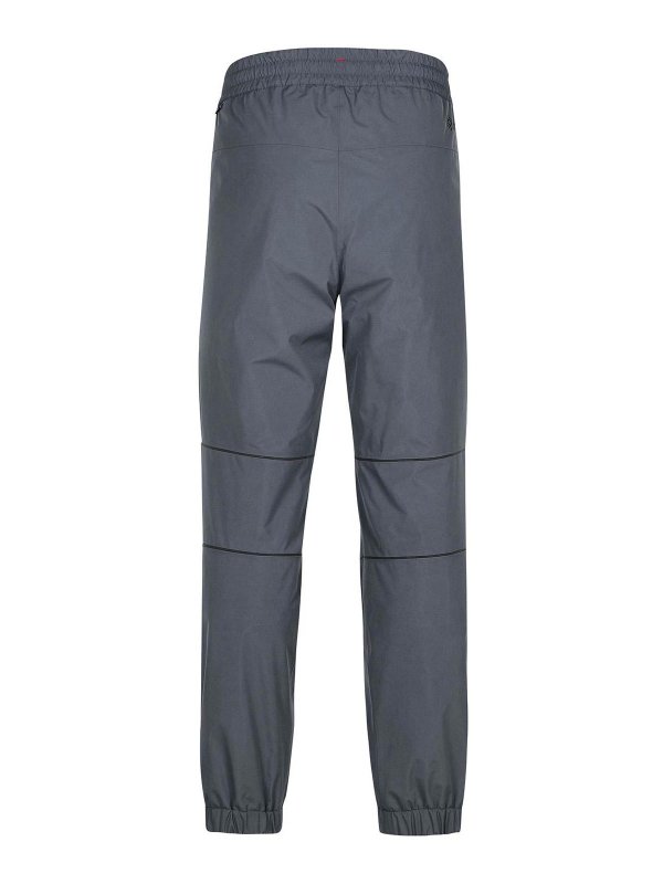 MONCLER: pantaloni sport online - Pantaloni in poliestere grigio jogger