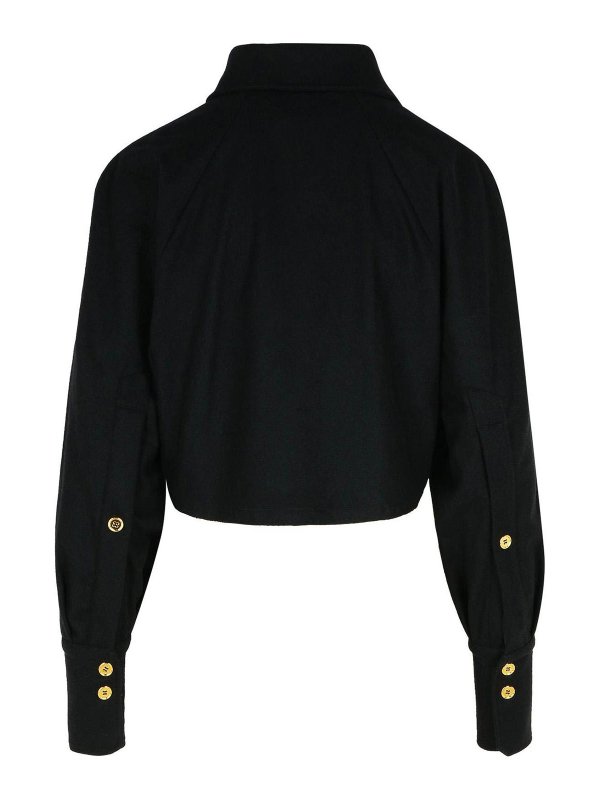 PATOU: shirts online - Black Virgin Wool Blend Shirt