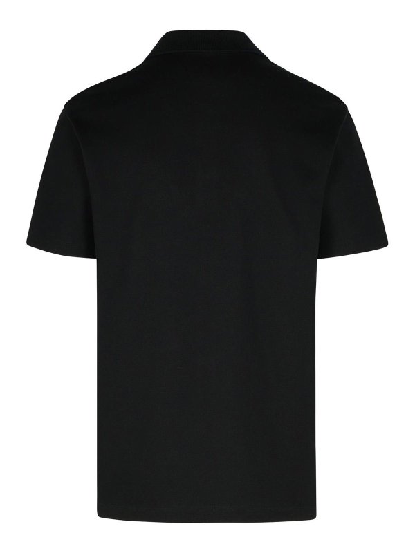 VERSACE: polo shirts online - Black Cotton Polo Shirt
