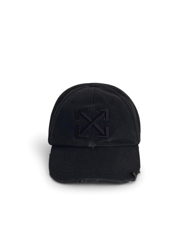 OFF-WHITE: cappelli - Capo di cotone nero