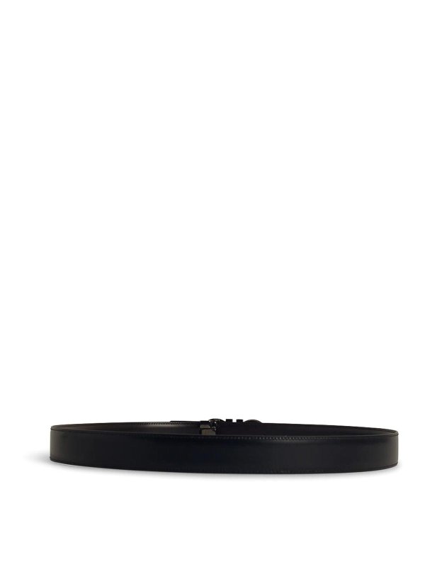 FERRAGAMO: belts online - Black Leather Belt