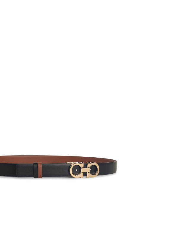 The Best Shops FERRAGAMO: belts - Low Black Leather Belt