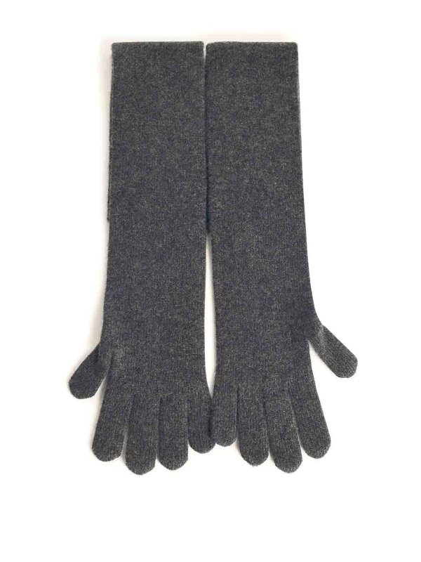 Max Mara: gloves - Timor Grey Cashmere Gloves