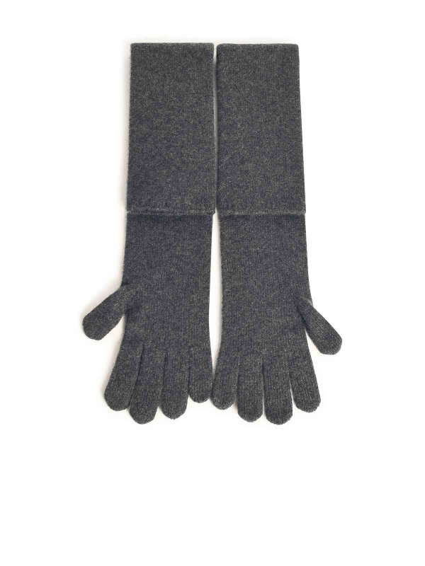 Max Mara: gloves online - Timor Grey Cashmere Gloves