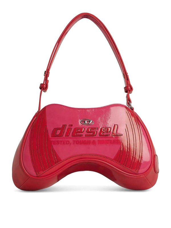 DIESEL: cross body bags - Play Fuchsia Polyurethane Bag
