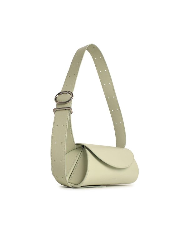 JIL SANDER: borse a tracolla online - Piccola borsa in pelle verde chiaro