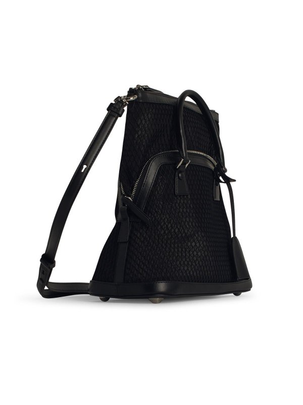 Maison Margiela: cross body bags online - 5Ac Mini Black Leather Blend Bag