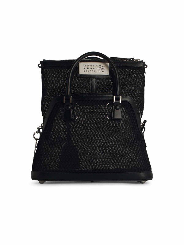 The Best Shops Maison Margiela: cross body bags - 5Ac Mini Black Leather Blend Bag