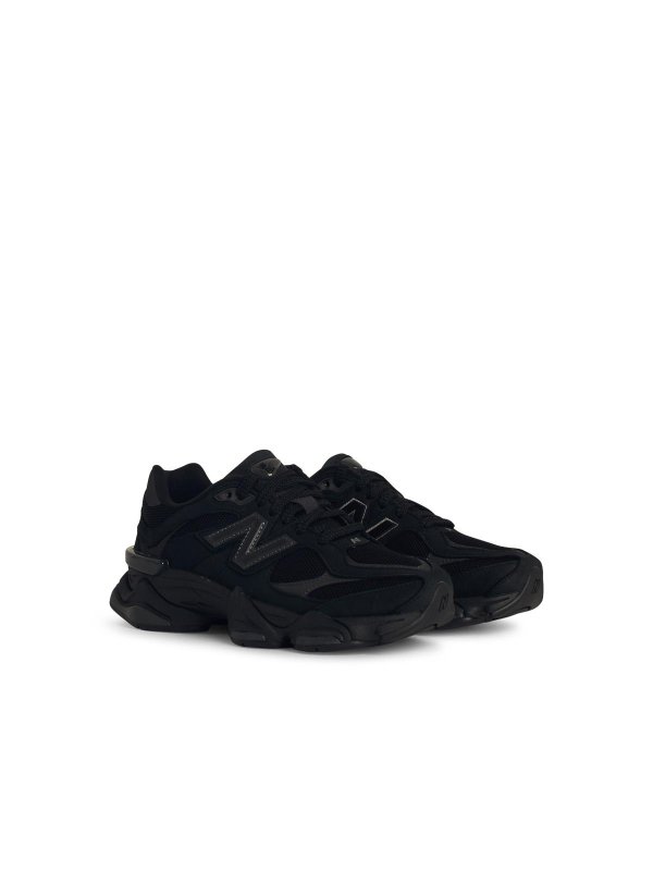 NEW BALANCE: trainers online - 9060Z Black Leather Blend Sneakers