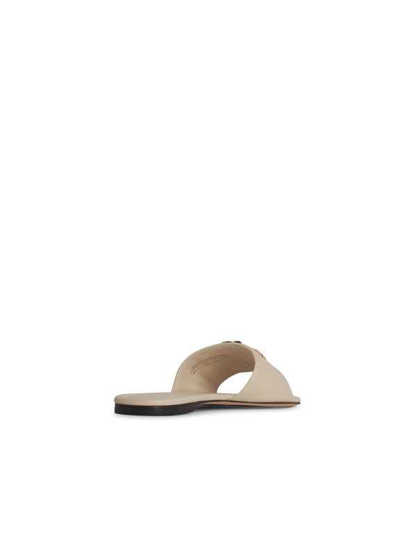 The Best Shops TORY BURCH: Loafers & Slippers - Eleanor Cream Leather Slippers