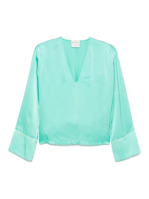 FORTE FORTE: Tops & Tank tops - Silk Satin Long Top