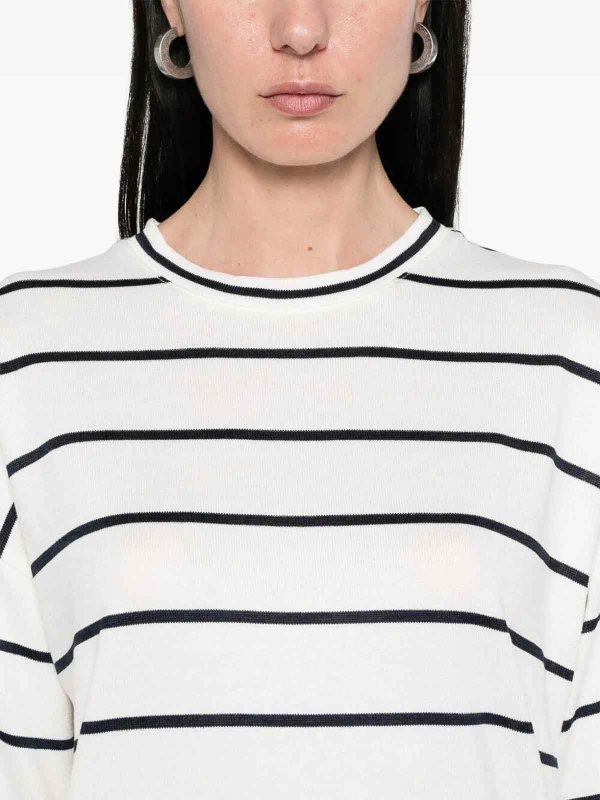 VINCE: Strickpullover mit Rundhalsausschnitt online - Rundhalspullover - Weiß