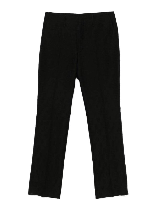 FENDI: casual trousers - Tr Linen Ff Jacquard