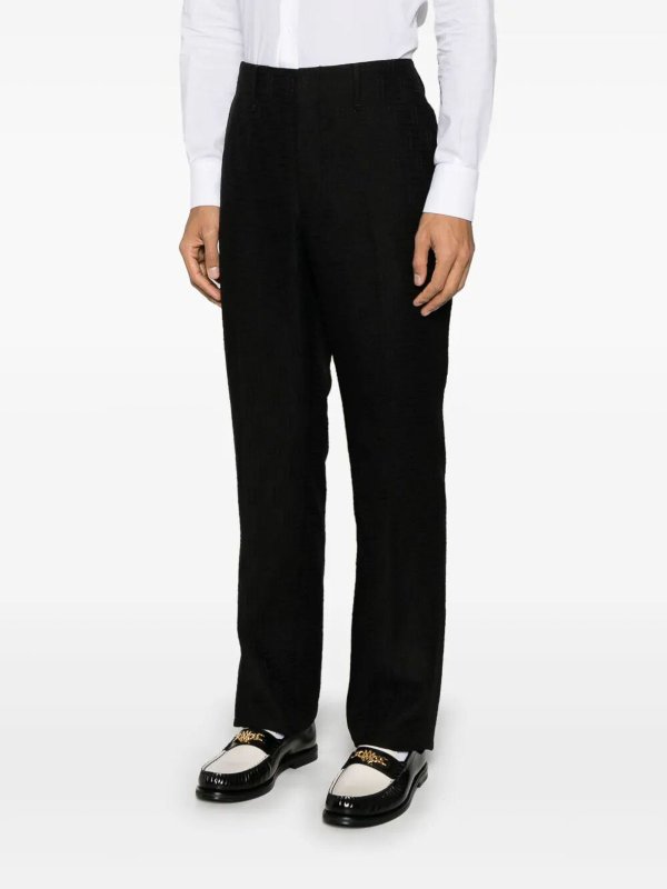 The Best Shops FENDI: casual trousers - Tr Linen Ff Jacquard