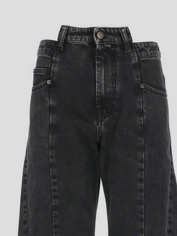 The Best Shops Maison Margiela: ブーツカットジーンズ - ブーツカットジーンズ - 黒