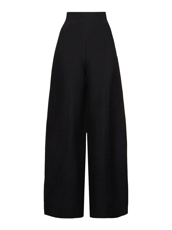 KHAITE: pantaloni casual - Pantaloni nero