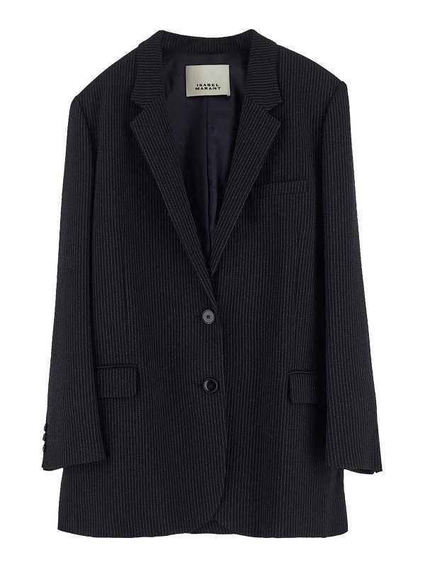 ISABEL MARANT: カジュアルジャケット - カジュアルジャケット - ブルー