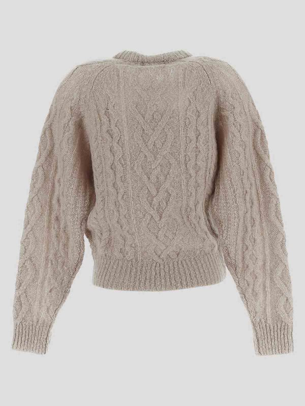 Isabel Marant Etoile: Strickpullover mit Rundhalsausschnitt online - Rundhalspullover - Beige