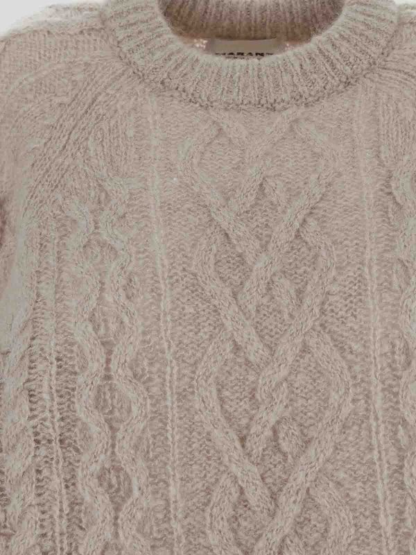 The Best Shops Isabel Marant Etoile: Strickpullover mit Rundhalsausschnitt - Rundhalspullover - Beige