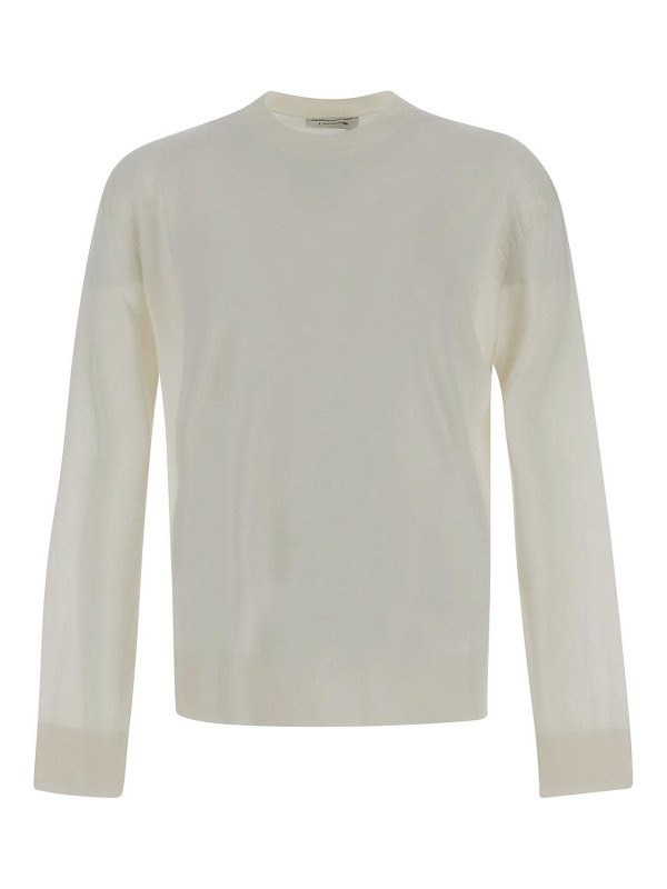 LANEUS: クルーネック - クルーネック - 白