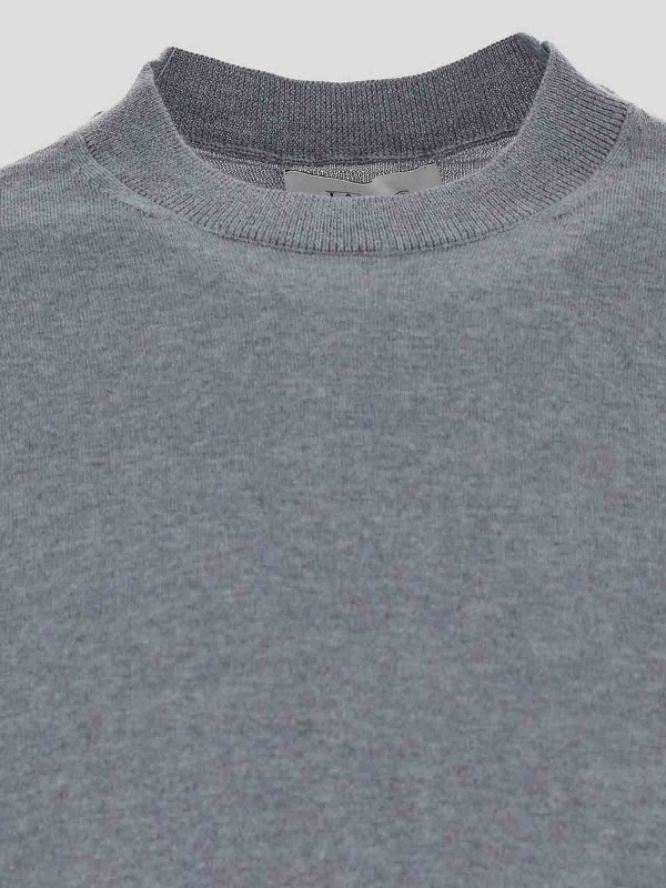 The Best Shops LANEUS: Suéteres con cuello pico - Suéter Cuello Redondo - Gris