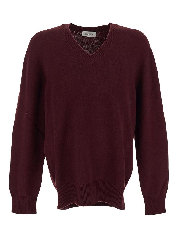 LANEUS: crew necks - Sweater  Bordeaux
