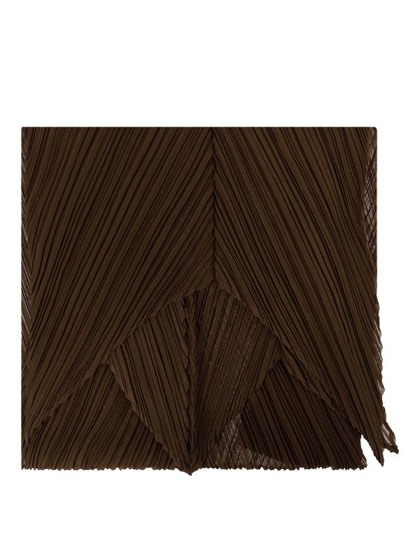 PLEATS PLEASE ISSEY MIYAKE: スカーフ - スカーフ - ブラウン