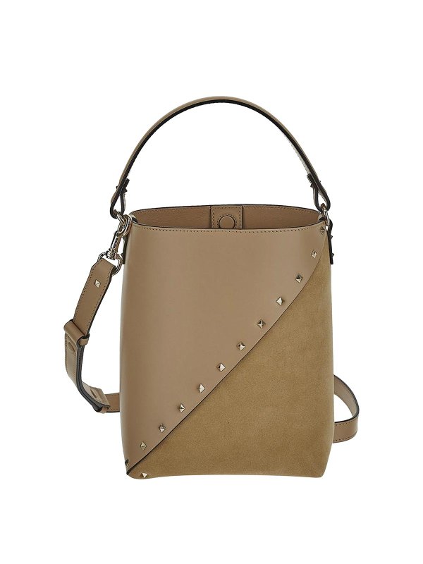 VALENTINO GARAVANI: クロスボディバッグ - クロスボディバッグ - ベージュ