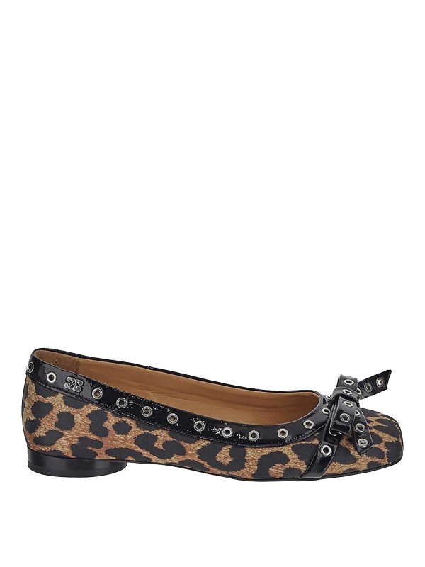 GANNI: ballerine - Ballerine Animalier
