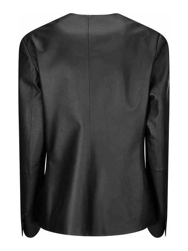 DESA 1972: blazers online - Leather Cardigan Blazer