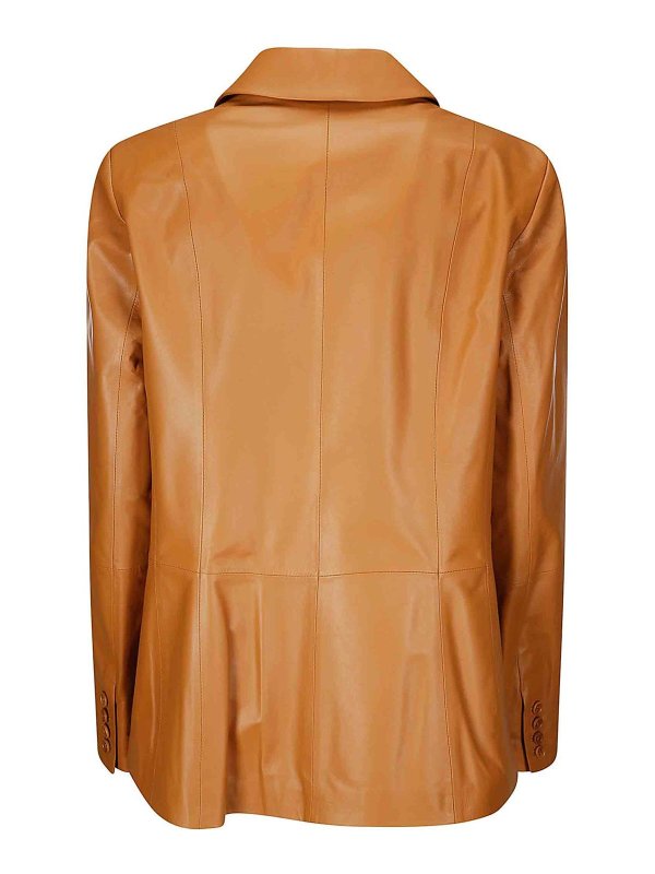 DESA 1972: blazers online - Leather Double-Breasted Blazer