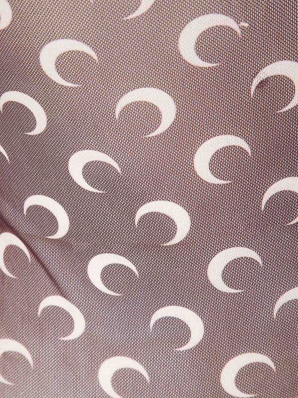 The Best Shops MARINE SERRE: Tops & Tank tops - Recycled Moon Mesh Ss Cropped Top