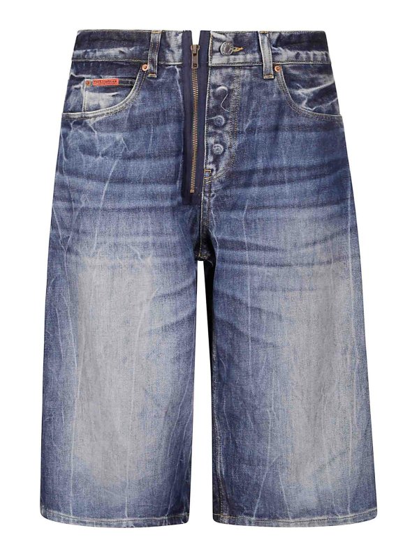 MARTINE ROSE: Trousers Shorts - Zip Jean Short