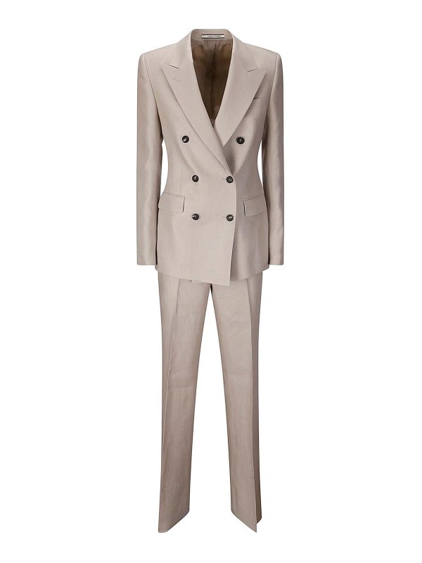 TAGLIATORE: Chaquetas de sastrerìa - Blazer - Marrón Topo