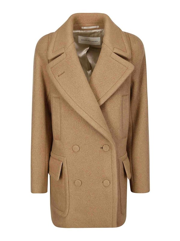 DRIES VAN NOTEN: Abrigos cortos - Abrigo Corto - Camel