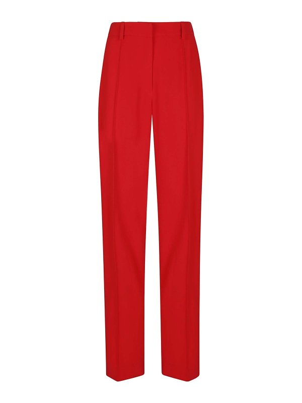 Balmain: Tailored & Formal trousers - Tailored Crepe Straight Pants
