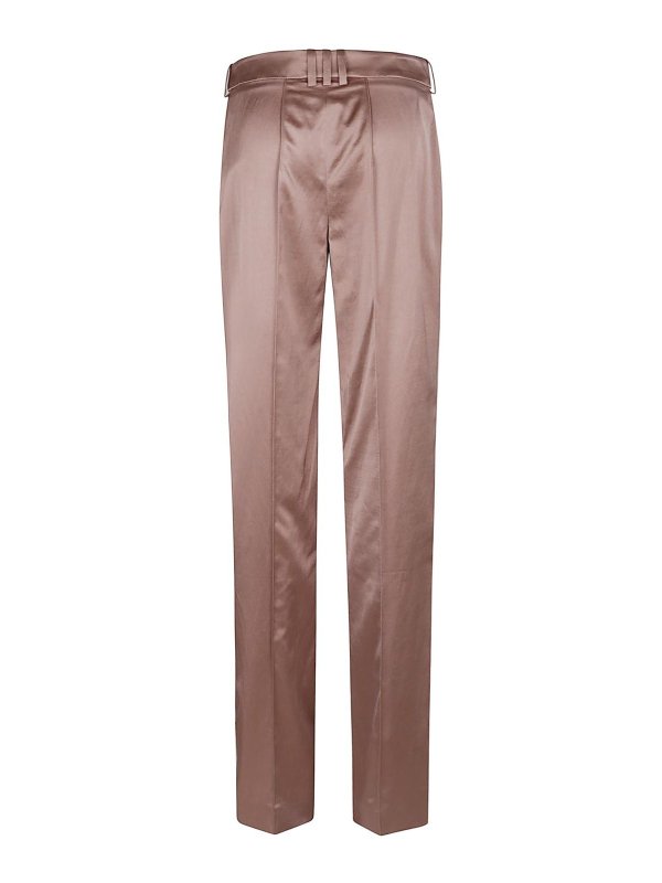 Balmain: Tailored & Formal trousers online - Tailored Satin Straight Pants