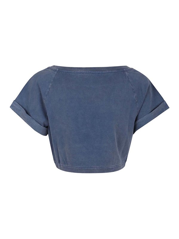 Balmain: t-shirt online - T-shirt a doppio colletto