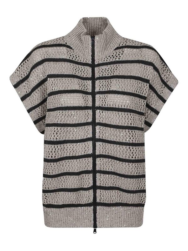 BRUNELLO CUCINELLI: Cardigans - Cardigan - Beige