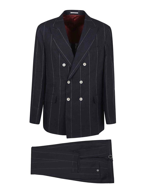 BRUNELLO CUCINELLI: Elegante Anzüge - Eleganter Anzug - Dunkelblau