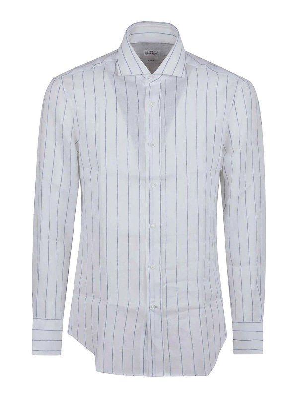 BRUNELLO CUCINELLI: シャツ - シャツ - 白