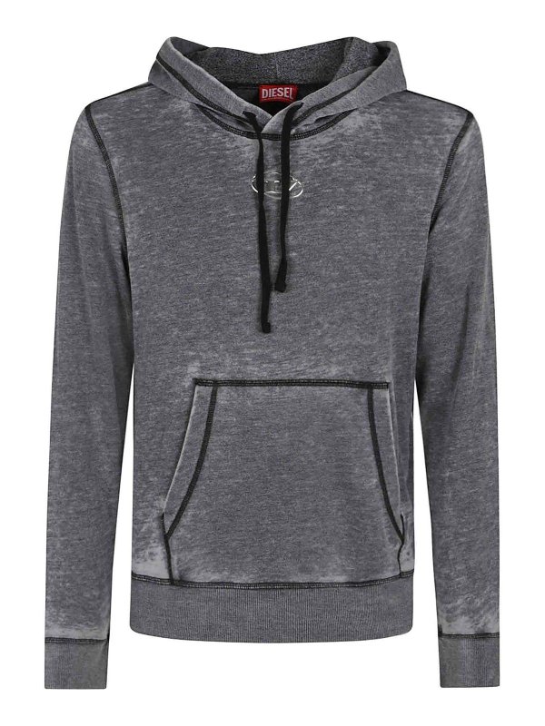 DIESEL: Sudaderas y suéteres - Sudadera - Gris