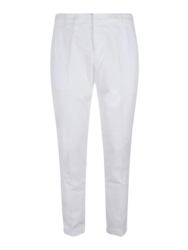 DONDUP: カジュアルトラウザー - カジュアルパンツ - 白