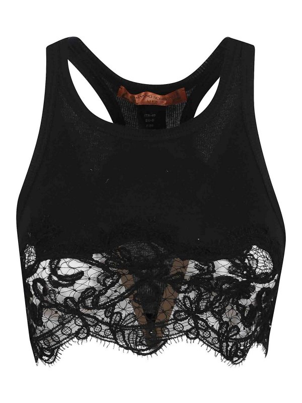 ERMANNO SCERVINO: Tops und Tank Tops - Top - Schwarz