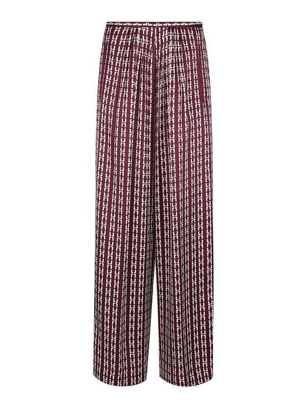 FORTE FORTE: Pantalons casual - Pantalons Décontractés - Rouge