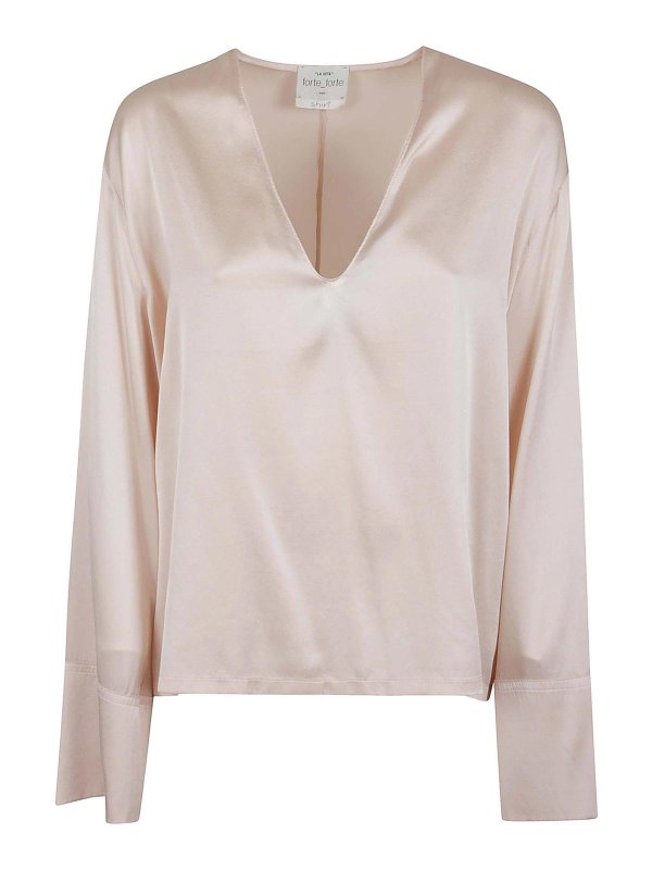 FORTE FORTE: Tops und Tank Tops - Top - Silber