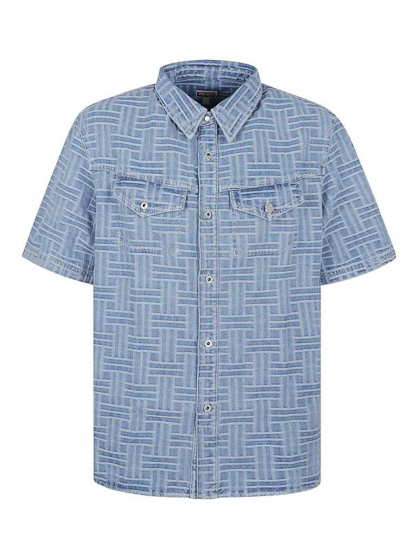KENZO: shirts - Weave Short Sleeve Shirt