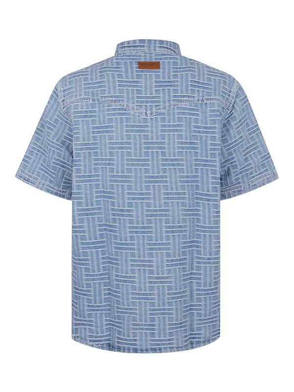 KENZO: shirts online - Weave Short Sleeve Shirt