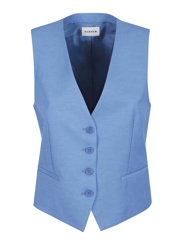 P.A.R.O.S.H.: Gilets - Gilet - Bleu